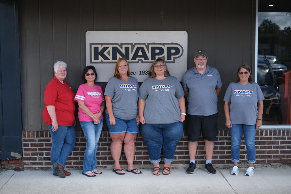 Knapp employees standing outside of office in Xenia, Illinois