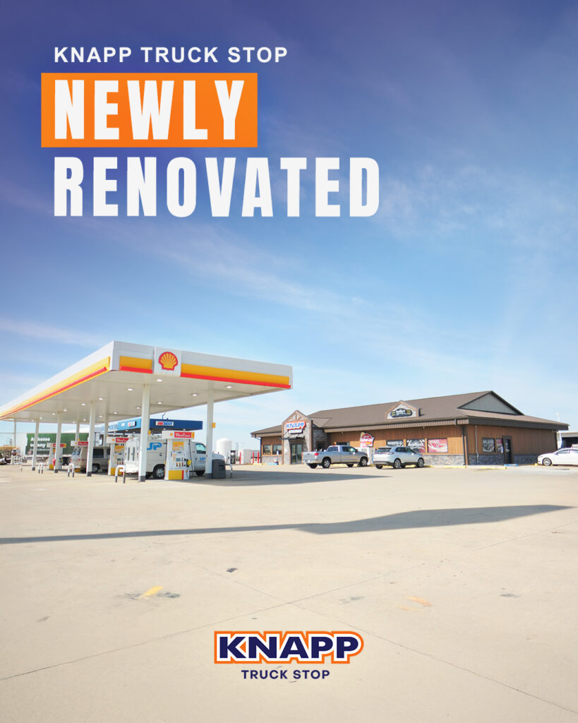 knapp oil's new truck stop in nashville, illinois has food, fuel, and gaming.